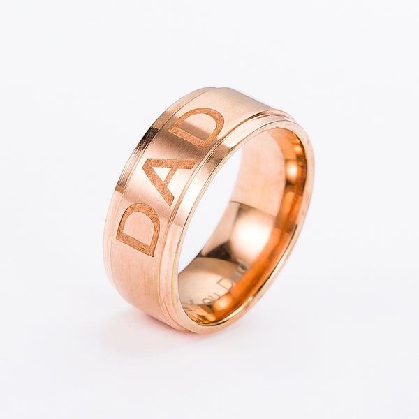 Anillo Sello de Titanio con Inicial Personalizada