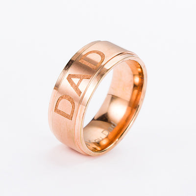 Anillo Sello de Titanio con Inicial Personalizada - Image 2