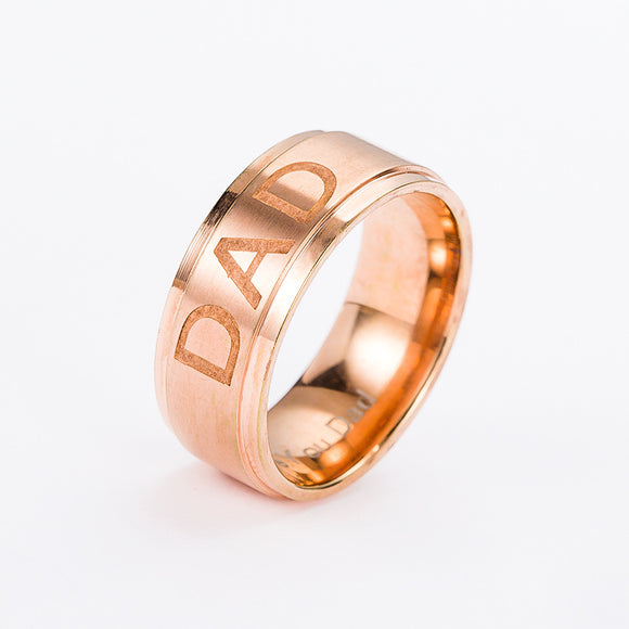 Anillo Sello de Titanio con Inicial Personalizada