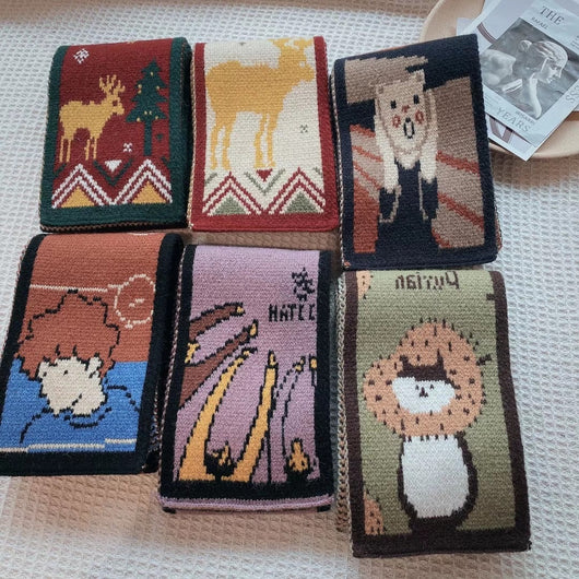 Bufanda Térmica para Mujer con Estampado Infantil - Tejido Cálido y Acogedor - Image 2