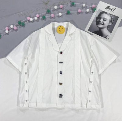 Blusa Blanca de Algodón para Mujer con Bordado de Koala - Image 3