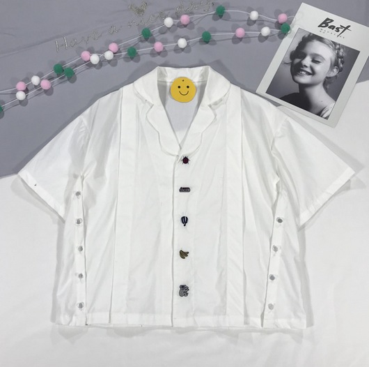 Blusa Blanca de Algodón para Mujer con Bordado de Koala - Image 3