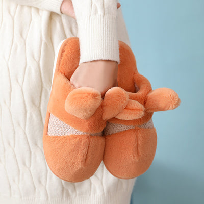 Pantuflas de Confinamiento Hogar con Pelaje de Conejo Engrosado - Image 3