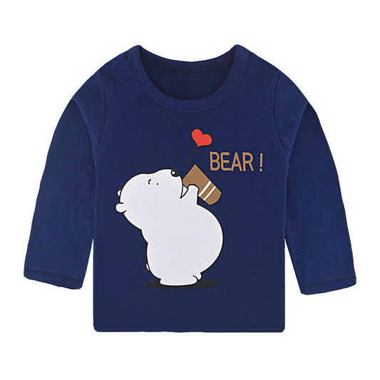 Playera infantil de algodón con diseño de caricatura