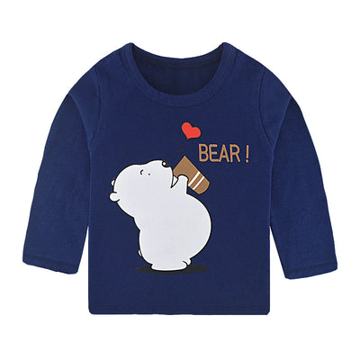 Playera infantil de algodón con diseño de caricatura