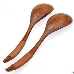Juego de Cubiertos de Madera con Cordel Decorativo - Image 2