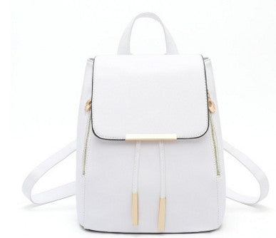 Mochila Escolar de Cuero PU para Adolescentes - Diseño Herald Fashion con Asa Superior