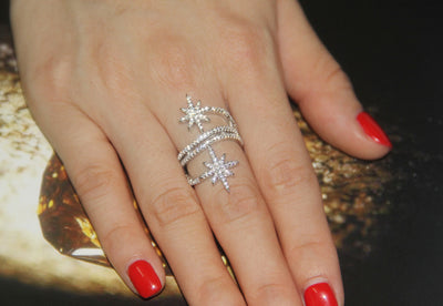 Anillo de Plata 925 con Cristales y Diamantes - Diseño Moderno para Mujer - Image 5