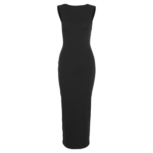 Vestido Asimétrico Elegante de Espalda Abierta con Ajuste Ceñido - Image 7