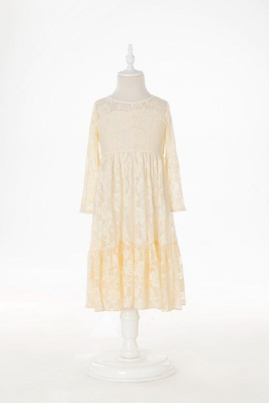 Vestido Princesa con Encaje y Estampado de Rosas - Image 5
