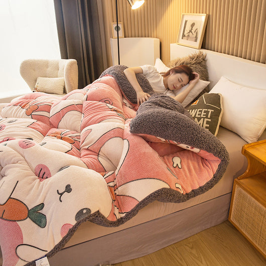 Edredón Térmico Reversible de Lana Polar Gruesa para Invierno - Image 15