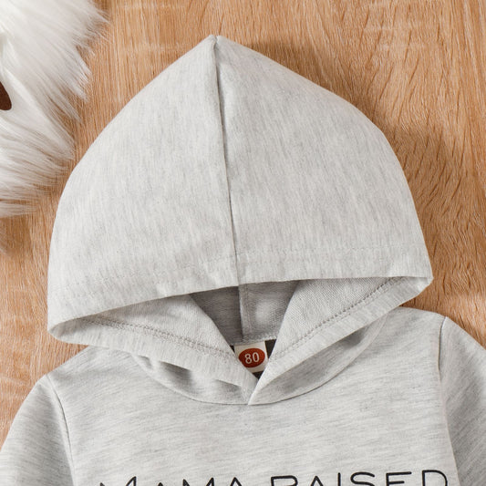 Sudadera Infantil con Estampado de Letras y Dibujos Animados