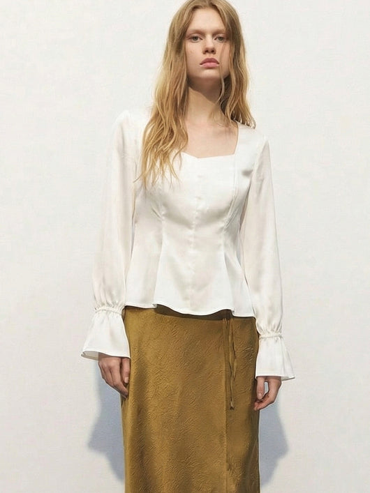 Blusa Cuello U con Mangas Abullonadas - Image 9