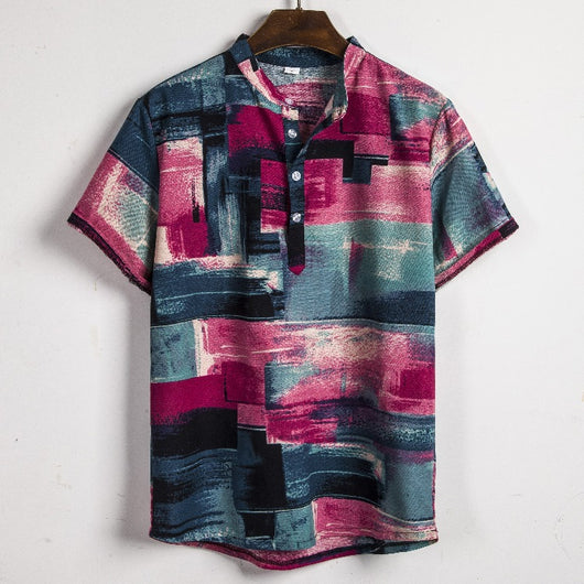 Camisa de Lino Manga Corta para Hombre - Image 9