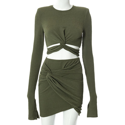 Conjunto de Dos Piezas: Blazer Ajustado con Cordones y Falda Entallada - Image 15