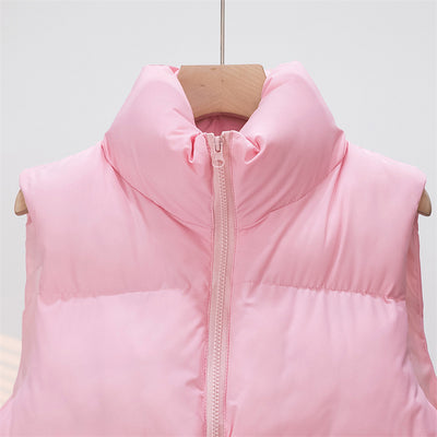 Chaleco Acolchado de Plumón para Mujer con Cuello Alto Grueso y Cálido - Image 21