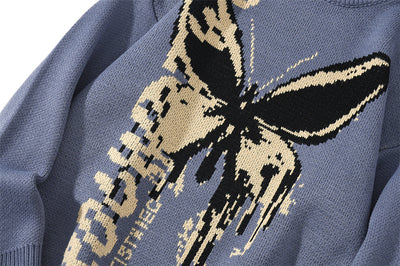 Suéter Tejido Jacquard con Patrón de Mariposas para Mujer - Image 12