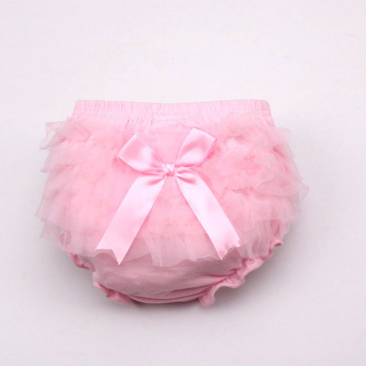 Shorts Infantiles con Moño Mesh - Ropa Coreana para Niñas - Image 3