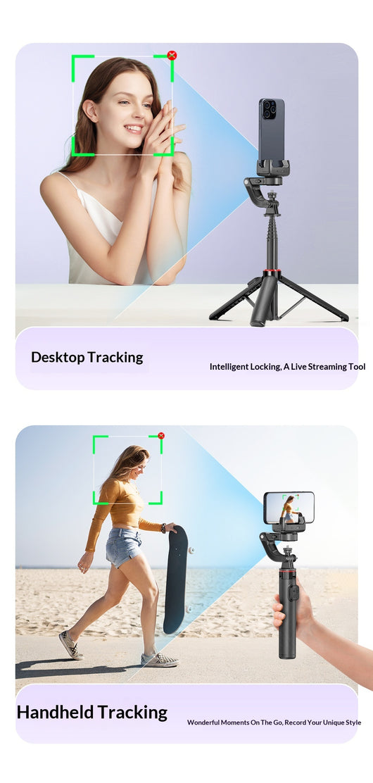 Estabilizador de Smartphone con Seguimiento IA y Diseño Portátil - Image 6