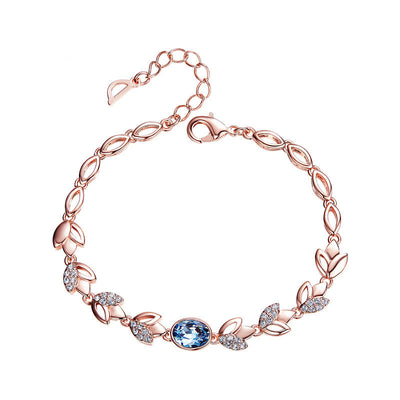 Pulsera de Hoja Oro Rosado - Elegancia Europea para Mujer - Image 6