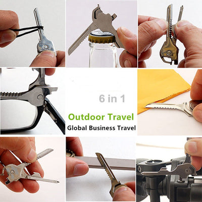 Navaja Multiusos Suiza 6 en 1 - Herramienta Compacta de Precisión