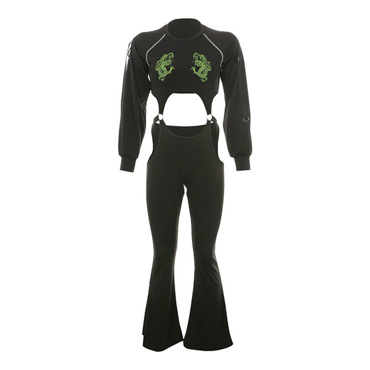 Jumpsuit Largo Bordado con Mangas Largas - Image 9