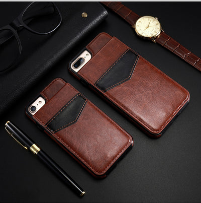 Funda Cartera de Cuero Retro Compatible con iPhone 8, 7, 6S, 6 Plus con Ranuras para Tarjetas - Image 5