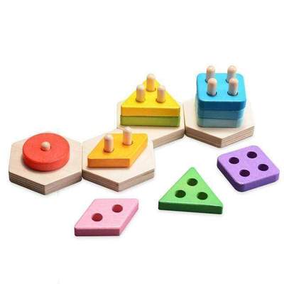 Puzzle de Formas de Madera para Apilar y Clasificar - Image 6