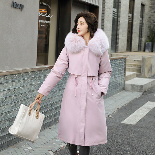Chaqueta Acolchada de Plumas con Cuello de Piel de Cordero para Mujer - Image 15