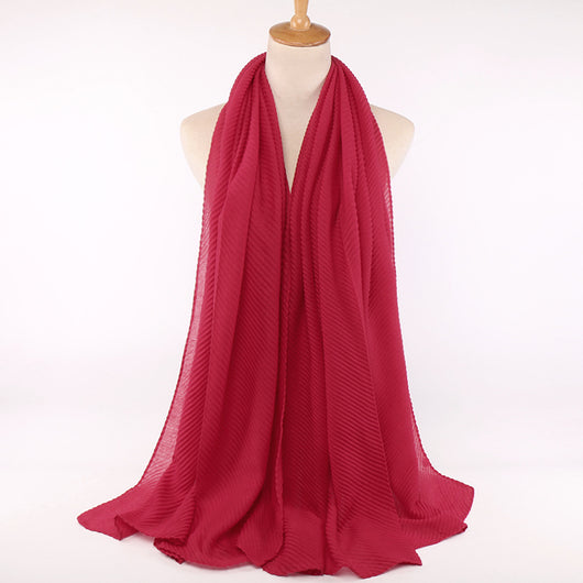 Pañuelo de algodón plisado para mujer - Image 21