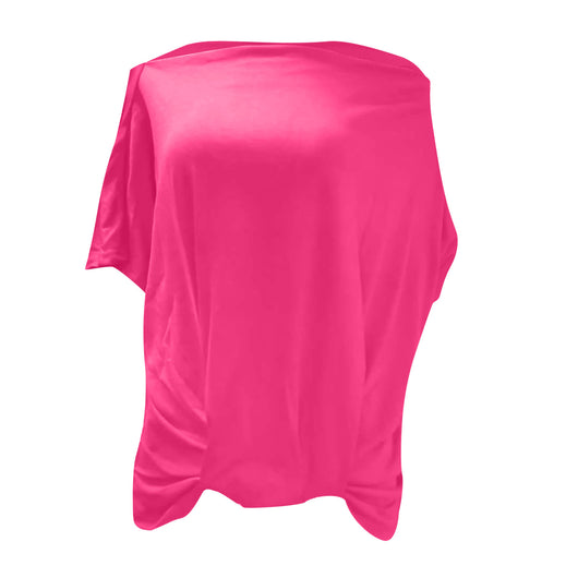 Playera Suelta de Manga Corta con Hombros Asimétricos para Mujer - Image 8
