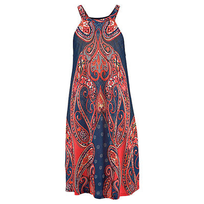 Vestido Holgado Estampado con Hombros Descubiertos - Image 4