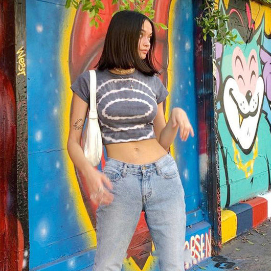 Blusa Estampada con Personalidad - Cuello Redondo Ajustado - Image 18