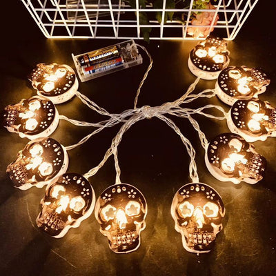 Luces Decorativas de Esqueletos para Halloween — 1,5 m, 10 Luces