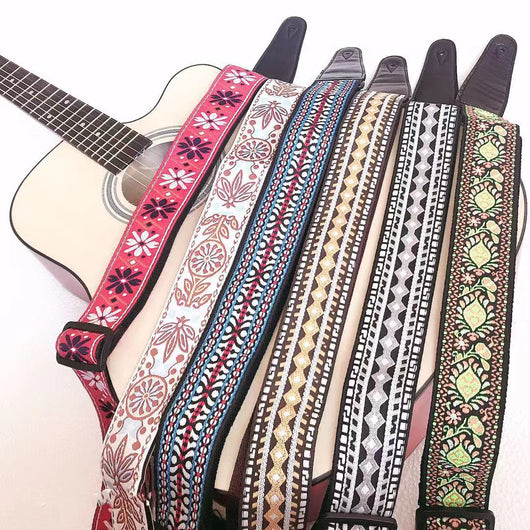 Correa de Guitarra Bordada Artesanal