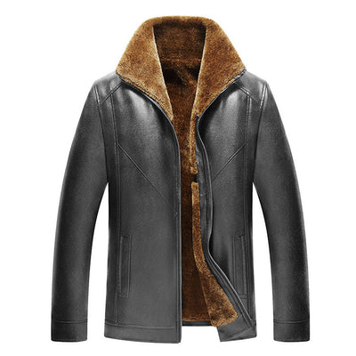 Chaqueta PU Cuello Alto Casual - Image 5