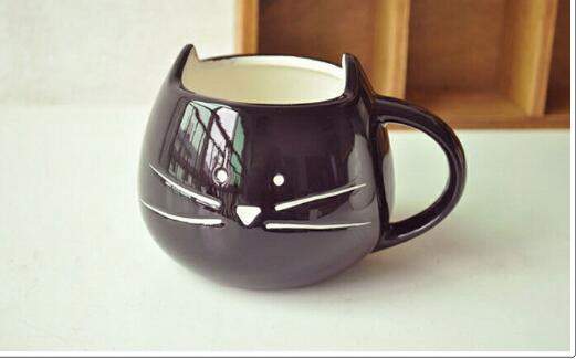 Taza de Cerámica para Parejas - Gatos Blanco y Negro Minimalista