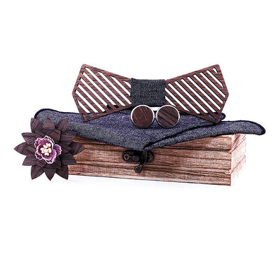 Corbata de Moño de Madera Maciza Estilo Europeo y Americano - Image 19