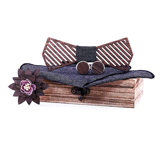 Corbata de Moño de Madera Maciza Estilo Europeo y Americano - Image 19