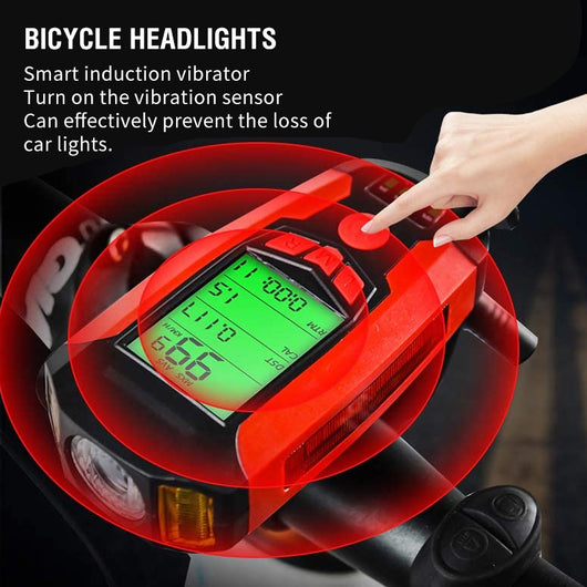 Luz Delantera para Bicicleta Inalámbrica con Velocímetro Digital - Image 4