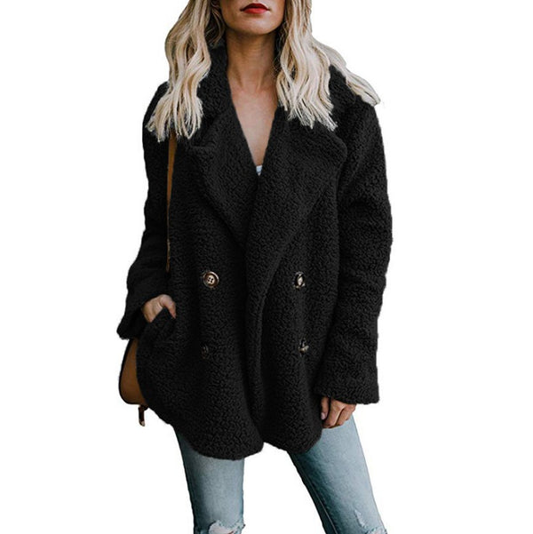 Blusa Elegante de Botones con Cuello Solapa para Otoño e Invierno