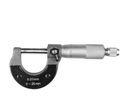 Micrómetro Exterior de Precisión 0-25mm con Resolución 0.01mm para Mecánica Profesional
