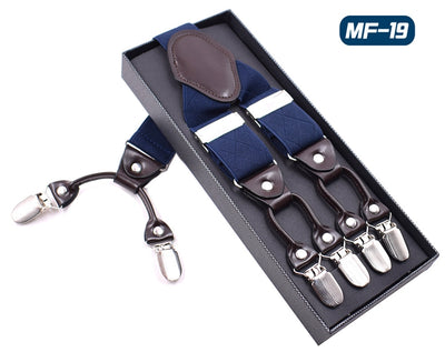 Tirantes Elásticos Multicolor con 6 Clips para Hombre - Image 12