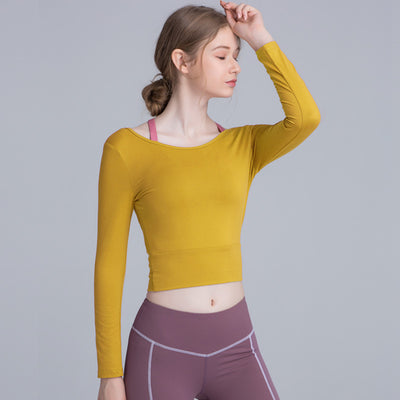 Playera Deportiva Ajustada de Manga Larga para Mujer Yoga y Fitness - Image 10