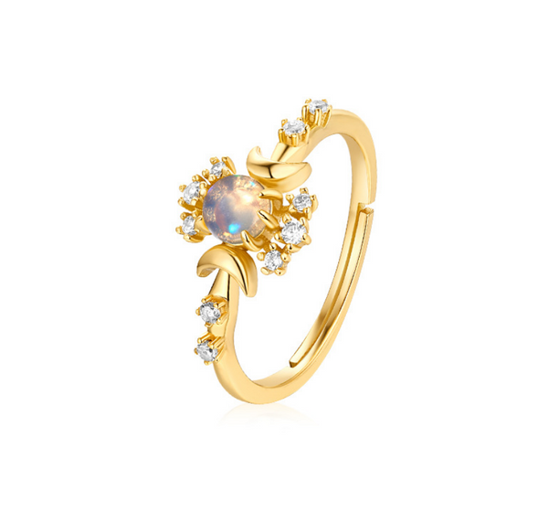 Anillo de Plata Esterlina Chapada en Oro de 9K