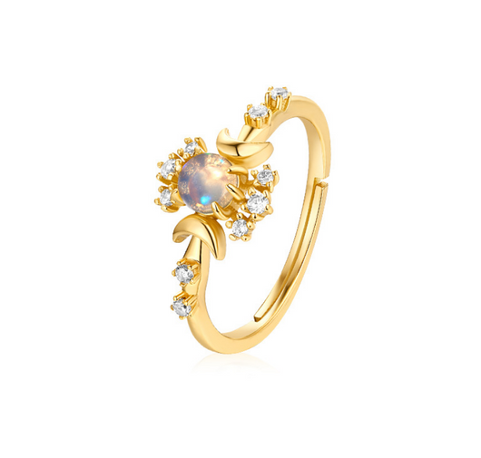 Anillo de Plata Esterlina Chapada en Oro de 9K