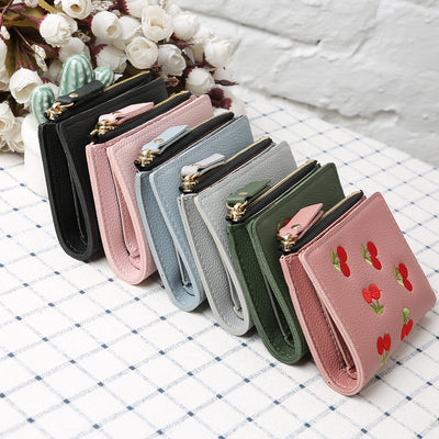 Monedero de Tela con Bordado de Cerezas - Image 2