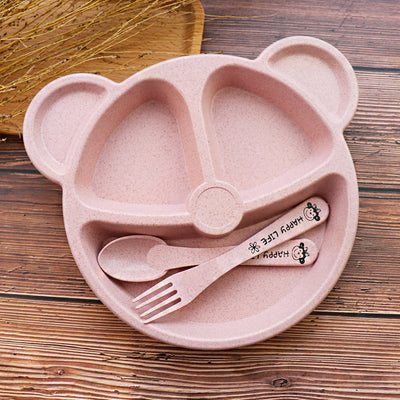 Juego de Plato, Cuchara y Tenedor para Bebé - Vajilla Infantil Panda - Image 4