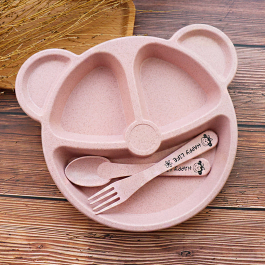Juego de Plato, Cuchara y Tenedor para Bebé - Vajilla Infantil Panda - Image 4