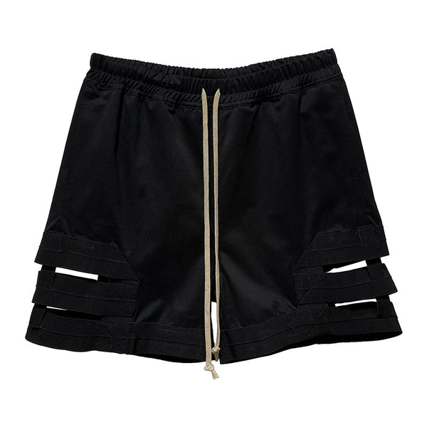Shorts Holgados con Panel de Encaje y Cordón Ajustable - Image 3